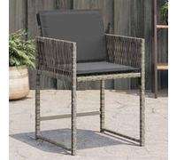 Vidaxl Chaises De Jardin Avec Coussins Lot De 4 Gris Résine Tressée