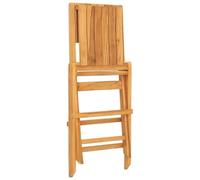vidaXL Lot de 4 Chaises de Jardin Pliantes, Sièges de Terrasse, Chaises de Balcon, Meubles de Patio Pique-Nique Extérieur, Bois Massif Teck