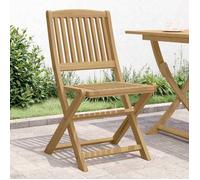 vidaXL Lot de 4 Chaises Pliables de Jardin, Sièges avec Dossier, Meubles de Patio Terrasse Extérieur, Moderne, Bois Massif 365744