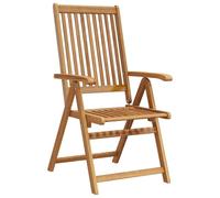 vidaXL Lot de 4 Chaises Pliables de Jardin, Sièges de Terrasse, Chaises de Balcon, Meubles de Patio Extérieur, Bois d'Acacia Solide