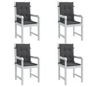 vidaXL Coussins de chaise Lot de 4 100x50x4 cm tissu mélangé Anthracite 4002443
