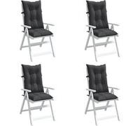Lot de 2 Coussins de Chaise à Dossier Haut Oreillers Taupe Mélangé Tissu vidaXL