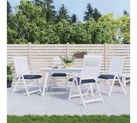 vidaXL Lot de 4 coussins de chaise Coussin de siège Tissu Oxford Bleu marine Extérieur/Intérieur