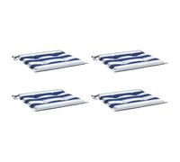 vidaXL Lot de 4 Coussins de Chaise de Jardin, Galettes de Siège Antidérapantes, Décoration Terrasse Patio Balcon Extérieur, 40x40x4 cm