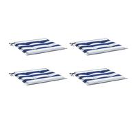 vidaXL Lot de 4 Coussins de Chaise de Jardin, Galettes de Siège Antidérapantes, Décoration Terrasse Patio Balcon Extérieur, 40x40x4 cm