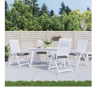 vidaXL Lot de 4 coussins de chaise Galette de siège avec cordes 40x40x7 cm Gris Oxford imperméable