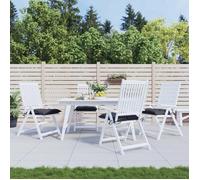 vidaXL Lot de 4 Coussins de Chaise, Galette de Siège avec Jeux de Cordes, Coussin d'Extérieur Imperméable, Anthracite 361508