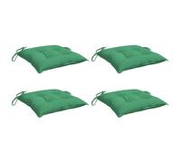 vidaXL Lot de 4 Coussins de Palette, Galette de Siège Imperméable, Coussin de Jardin, Décoration d'Extérieur Terrasse, Vert 50x50x7 cm Tissu Oxford