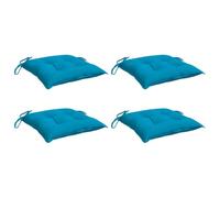 vidaXL Coussins de palette Lot de 4 – Galette de siège imperméable Tissu Oxford Bleu clair 50x50x7cm