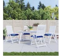 vidaXL Lot de 4 Coussins de Palette, Galette de Siège Imperméable, Coussin de Jardin, Décoration d'Extérieur Terrasse, Bleu 50x50x7 cm Tissu Oxford