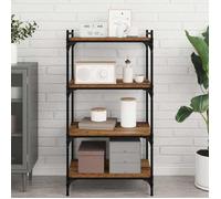 vidaXL Lot de 4 étagères murales en bois d'ingénierie marron 60 x 40 x 1,5 cm