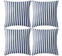Vidaxl Oreiller D'extã©Rieur 4 Pcs Impression Rayure 45 X 45 Cm Bleu