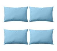 vidaXL Lot de 4 Oreillers d'Extérieur, Cousins de Balcon, Oreillers de Sièges, Décoration de Patio Jardinage Jardin Terrasse, Bleu Clair
