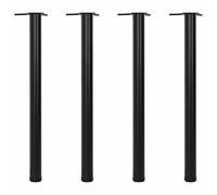 Pieds de table réglables en hauteur - VIDAXL - Noir - Métal - Contemporain - Design