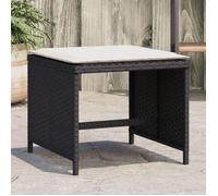 Lot de 4 Tabourets de Jardin Coussins Patio Mélange Beige Résine Tressée vidaXL