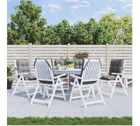 Coussins de chaise à dossier bas lot de 6 gris tissu oxford