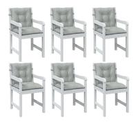Vidaxl Lot De 6 Coussins De Chaise À Dossier Bas, Oreillers De Balcon, Coussins De Sièges Patio Jardin Terrasse Extérieur, 4002381 Multicolore