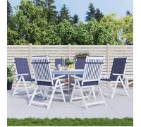 vidaXL Lot de 6 Coussins de Chaise à Dossier Haut, Galette de Siège Imperméable, Coussin de Jardin, Décoration d'Extérieur 378613