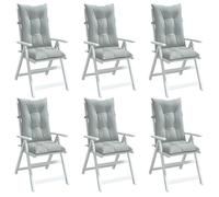 vidaXL Lot de 6 coussins de chaise à dossier haut 4002348 – Multicolore pour extérieur