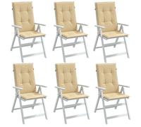 vidaXL Coussins de chaise à dossier haut 4002423 – Lot de 6 pour jardin/terrasse extérieur