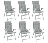 Vidaxl Lot De 6 Coussins De Chaise À Dossier Haut, Oreillers De Balcon, Coussins De Sièges Patio Jardin Terrasse Extérieur, 4002414 Multicolore