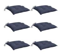 Lot de 4 Coussins de Chaise Coussins de Siège Patio Carreaux Noir Tissu vidaXL