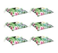 Coussins De Chaise 6 Pcs Multicolore 50x50x7 Cm Tissu Vidaxl Vidaxl Vert