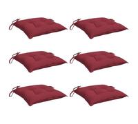 Vidaxl Coussins De Palette Lot De 6 Rouge Bordeaux 50x50x7 Cm