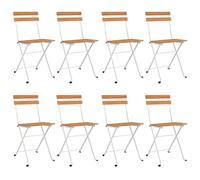 Vidaxl Chaises De Bistrot Pliantes 8 Pcs Bois D'acacia Solide Et Acier