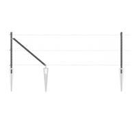 vidaXL Lot de pieux de clôture en Acier Gris pour extérieur | 100 cm | Résistants aux UV et Robustes pour Une Installation Facile dans Un Style Minimaliste