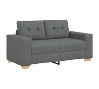 vidaXL Loveseat Canapé deux places en tissu Gris foncé 160 x 77 x 82 cm