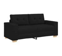 vidaXL Loveseat Canapé deux places en tissu noir 180 x 77 x 82 cm