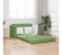 vidaXL Loveseat Vert clair Tissu, Bois 2 places Loveseat Rectangulaire
