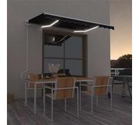 vidaXL Luifel automatisch met LED en windsensor 350x250 cm antraciet3068894 Anthracite G