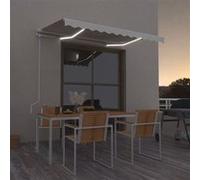 vidaXL Luifel automatisch met LED en windsensor 350x250 cm crÃmekleur3068892 Crème G