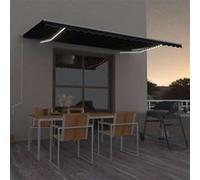 vidaXL Luifel automatisch met LED en windsensor 500x300 cm antraciet3068954 Anthracite G