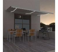 Luifel automatisch met LED en windsensor 600x300 cm crÃmekleur3068972