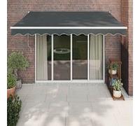 vidaXL Auvent rétractable automatique 3×2,5 m Anthracite – Tissu et aluminium gris