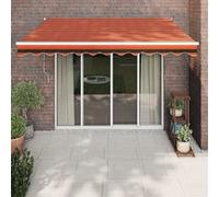 vidaXL Luifel automatisch uitschuifbaar 3x2,5 m oranje en bruin3154491 G