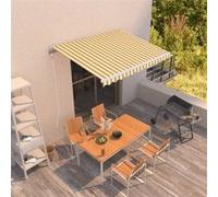 Auvent Rétractable Automatique 300x250 cm Bleu et Blanc Store Balcon vidaXL