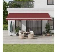 Vidaxl Auvent Rétractable Automatique Avec Led Bordeaux 600x350 Cm