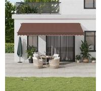 vidaXL Luifel automatisch uittrekbaar met LED's 500x300 cm bruin3310219 G