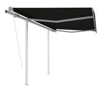 Auvent Rétractable Automatique avec Poteaux 4,5x3 m Crème Store Balcon vidaXL