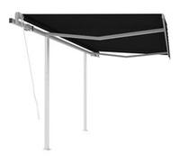 vidaXL Luifel automatisch uittrekbaar met palen 3x2,5 m antracietkleur3069909 Anthracite G