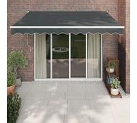 Vidaxl Auvent Rétractable Anthracite 3,5x2,5 M Tissu Et Aluminium