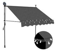vidaXL Auvent manuel rétractable 145863 avec LED 150 cm Anthracite