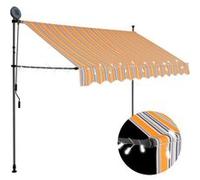 Auvent Manuel Rétractable avec LED 350 cm Anthracite Store Balcon vidaXL