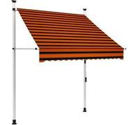 vidaXL Luifel handmatig uittrekbaar 150 cm oranje en bruin145835 G