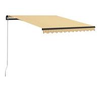 Luifel handmatig uittrekbaar 300x250 cm geel en wit3055186