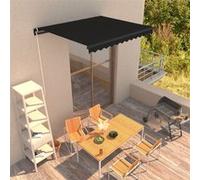 Vidaxl Auvent Manuel Rétractable 350x250 Cm Anthracite Gris